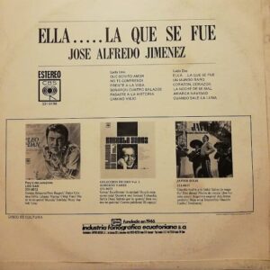 Disco de Vinilo José Alfredo Jiménez - Ella... Se Fue Vinyl Record