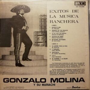 Disco de Vinilo Gonzalo Molina - Éxitos De La Música Ranchera Vinyl Record