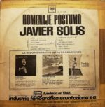 Disco de Vinilo Javier Solís - Homenaje Postumo Javier Solís Vinyl Record