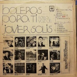 Disco de Vinilo Javier Solís - Boleros Para Ti En La Voz De Javier Solís Vinyl Record