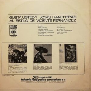Disco de Vinilo Vicente Fernández - ¿Gusta Usted? Joyas Rancheras Al Estilo De Vicente Fernández Vinyl Record