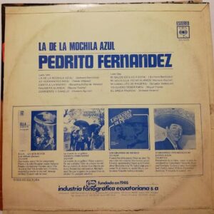 Disco de Vinilo Pedrito Fernández - La De La Mochila Azul Vinyl Record