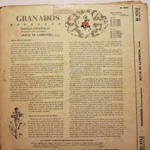 Disco de Vinilo Alicia De La Rocha - Granados: Danzas Españolas Vinyl Record