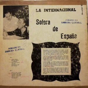 Disco de Vinilo Solera De España - La Internacional Vinyl Record