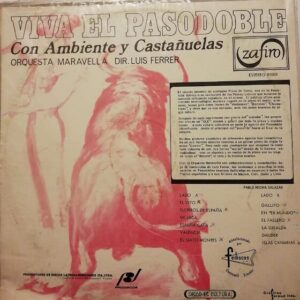 Disco de Vinilo Orquesta Maravella – "Viva El Paso Doble" Con Ambiente Y Castañuela Vinyl Record