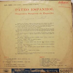Disco de Vinilo Orquesta Suspiros De Espanha - Pateo Espanhol Vinyl Record