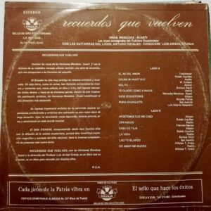 Disco de Vinilo Hermanas Mendoza Suasti - Recuerdos Que Vuelven Vinyl Record