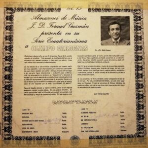 Disco de Vinilo Olimpo Cardenas - Serie Ecuatorianisima Vol 15 Vinyl Record