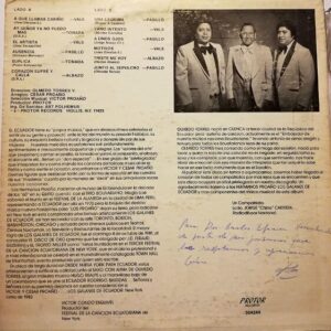 Disco de Vinilo Olmedo Torres - Desde Nueva York Para El Ecuador Vinyl Record