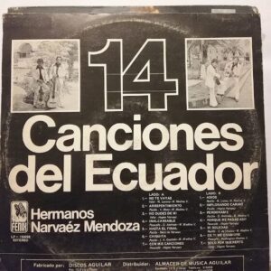 Disco de Vinilo Hermanos Narvaez - Mendoza - 14 Canciones Del Ecuador Vinyl Record