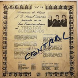 Disco de Vinilo Trio Los Soberanos - Serie Ecuatorianisima Vol 8 Vinyl Record