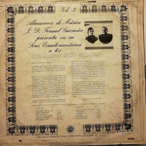 Disco de Vinilo Hermanos Miño - Naranjo - Serie Ecuatorianisima Vol 3 Vinyl Record