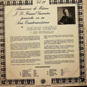 Disco de Vinilo Nelson Dueñas - Serie Ecuatorianisima Vol 11 Vinyl Record