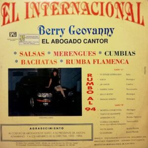 Disco de Vinilo Berry Geovanny - El Abogado Cantor Vinyl Record