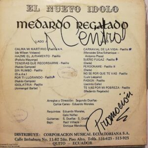 Disco de Vinilo Medardo Regalado - El Nuevo Idolo Vinyl Record