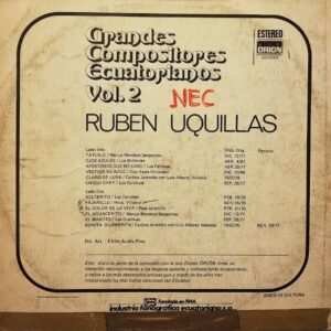 Disco de Vinilo Ruben Uquillas - Grandes Compositores Ecuatorianos Vol 5 Vinyl Record