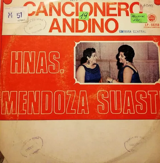Disco de Vinilo Hermanas Mendoza Suasti - Cancionero Andino Vinyl Record