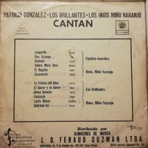 Disco de Vinilo Varios - Cantan Patricia Gonzalez, Los Brillantes, Los Hermanos Miño Naranjo Vinyl Record