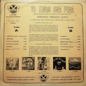 Disco de Vinilo Hermanas Mendoza Suasti - Yo Tengo Una Pena Vol 6 Vinyl Record