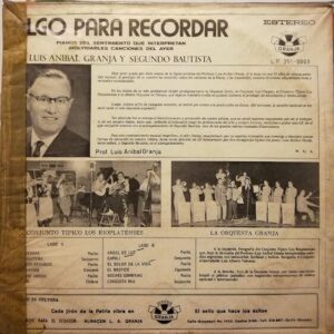 Disco de Vinilo Luis Anibal Granja - Algo Para Recordar Vinyl Record