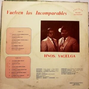 Disco de Vinilo Los Hermanos Yacelga - Vuelven Los Incomparables Vinyl Record
