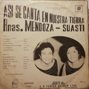 Disco de Vinilo Hermanas Mendoza Suasti - Asi Se Canta En Nuestra Tierra Vinyl Record