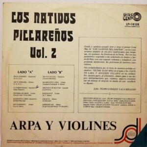 Disco de Vinilo Los Nativos Pillareños - Arpa Y Violines Vol 2 Vinyl Record
