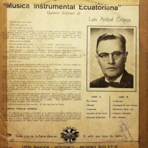 Disco de Vinilo Luis Anibal Granja - Musica Instrumental Ecuatoriana Vinyl Record