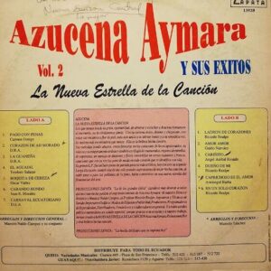 Disco de Vinilo Azucena Aymara - Azucena Aymara Y Sus Exitos Vol 2 Vinyl Record