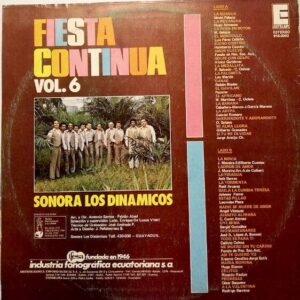 Disco de Vinilo Sonora Los Dinamicos - Fiesta Continua Vol 6 Vinyl Record