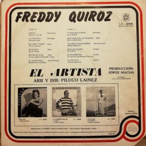 Disco de Vinilo Freddy Quiroz - El Artista Vinyl Record