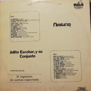 Disco de Vinilo Julito Escobar Y Su Conjunto - Fiesta 30 Vinyl Record