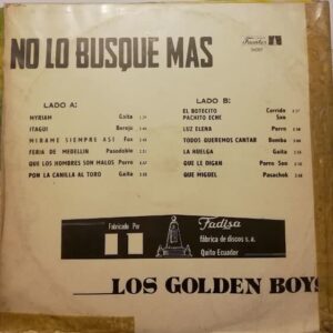 Disco de Vinilo Los Golden Boys - No Lo Busque Mas Vinyl Record