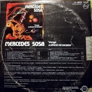 Disco de Vinilo Mercedes Sosa - Vengo A Ofrecer Mi Corazón Vinyl Record