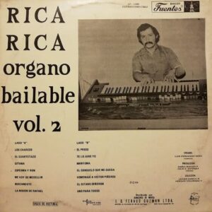 Disco de Vinilo Luis Fernando Meza - Rica Rica Organo Bailable Vol. 2 Vinyl Record