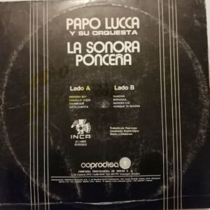 Disco de Vinilo Papo Lucca Y Su Orquesta - La Sonora Ponceña Vinyl Record