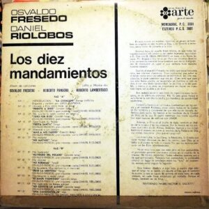 Disco de Vinilo Osvaldo Rosero, Daniel Riolobos - Los Diez Mandamientos Vinyl Record