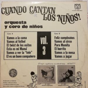 Disco de Vinilo Orquesta Y Coro De Niños - Cuando Cantan Los Niños Vol 3 Vinyl Record