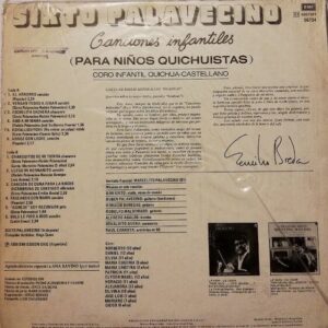 Disco de Vinilo Sixto Palavecino - Canciones Infantiles Para Niños Quichuistas Vinyl Record