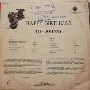 Disco de Vinilo Tio Johnny - Happy Birthday Vinyl Record