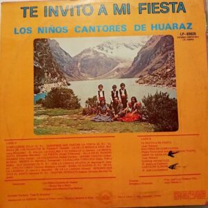Disco de Vinilo Los Niños Cantores De Huaraz - Te Invito A Mi Fiesta Vinyl Record