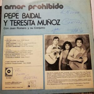 Disco de Vinilo Pepe Baidal Y Teresa Muñoz - Amor Prohibido Vinyl Record
