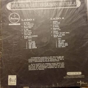 Disco de Vinilo Varios - Boleros Que Dejaron Huella Vinyl Record