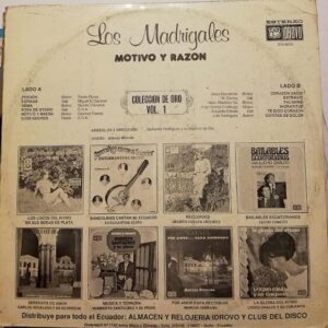 Disco de Vinilo Los Madrigales - Motivo Y Razón Vol. 1 Vinyl Record