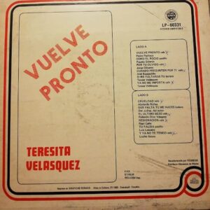 Disco de Vinilo Teresita Velasquez - Vuelve Pronto Vinyl Record