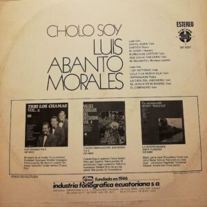 Disco de Vinilo Luis Abanto Morales - Cholo Soy Vinyl Record