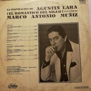 Disco de Vinilo Marco Antonio Nuñiz - La Inspiración De Agustin Lara ¡El Romantico Del Siglo! Vinyl Record