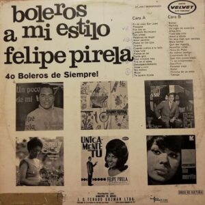 Disco de Vinilo Felipe Pirela - Boleros A Mi Estilo Vinyl Record