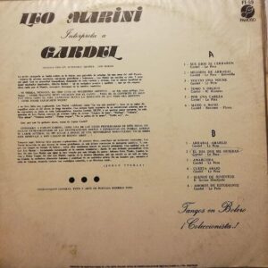 Disco de Vinilo Leo Marini - Leo Marini Interpreta A Gardel Vinyl Record