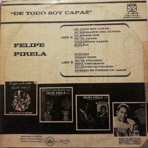 Disco de Vinilo Felipe Pirela - De Todo Soy Capaz Vinyl Record